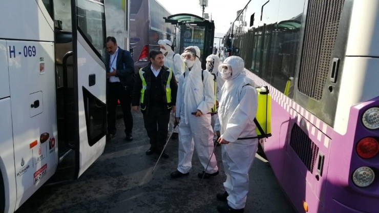 İstanbul’da Toplu Taşıma Araçlarında Korona Virüs Önleme Çalışmaları