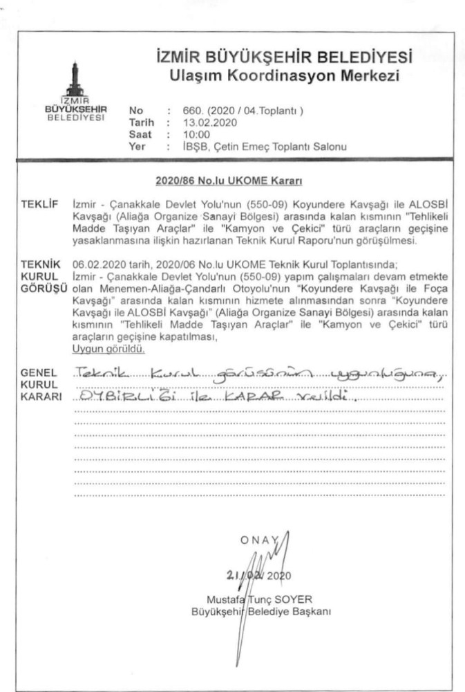 Ukome’den Kafa Karıştıran Kamyon Ve Tır Kararı