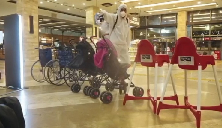 Bolu’da, Highway Avm Koronavirüse Karşı İlaçlandı