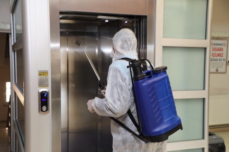 İncesu’da Ortak Kullanım Alanları Dezenfekte Edildi