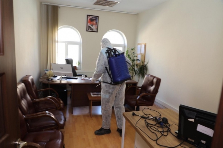 İncesu’da Ortak Kullanım Alanları Dezenfekte Edildi