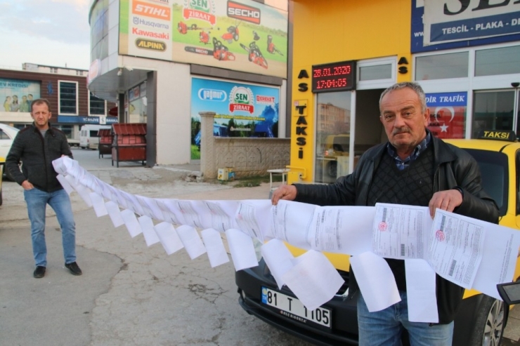 Yediği Trafik Cezaları 6 Metreyi Buldu