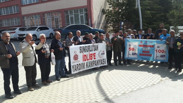 Sungurlu’dan İdlib’e 15 Ton Un Gönderildi