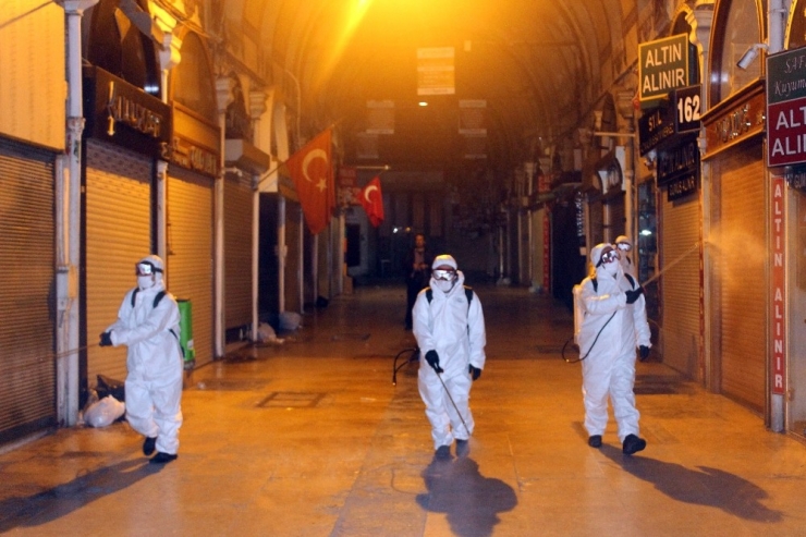 Tarihi Kapalıçarşı Koronavirüsüne Karşı Dezenfekte Edildi