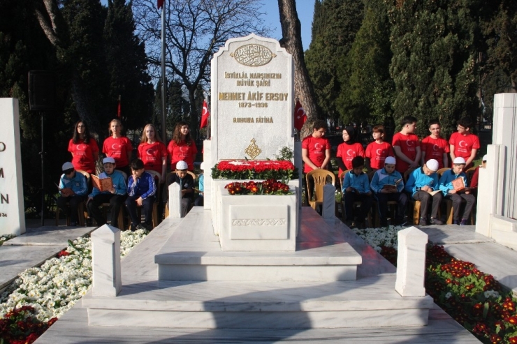 Mehmet Akif Ersoy, İstiklal Marşının Kabulünün 99. Yıl Dönümünde Kabri Başında Anıldı