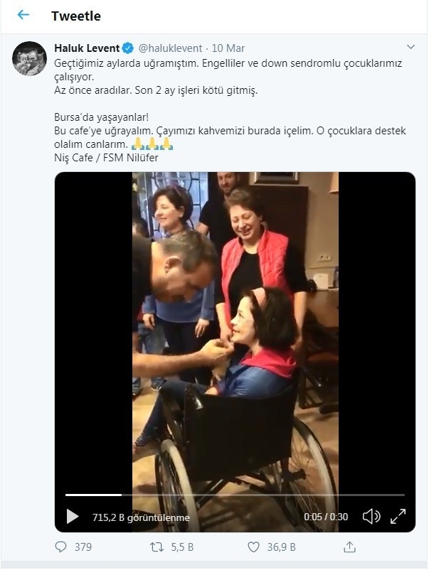 Haluk Levent Çağrı Yaptı, Bursa’daki O Kafe Doldu Taştı