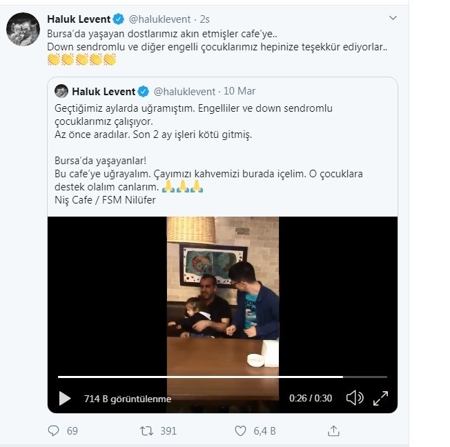 Haluk Levent Çağrı Yaptı, Bursa’daki O Kafe Doldu Taştı