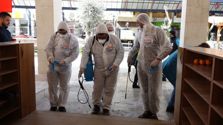 Marmaris’te Dezenfekte Çalışmaları Devam Ediyor