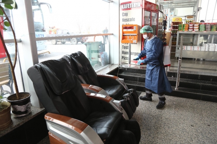 Sivas Otogarı’nda Korona Virüs Önlemi