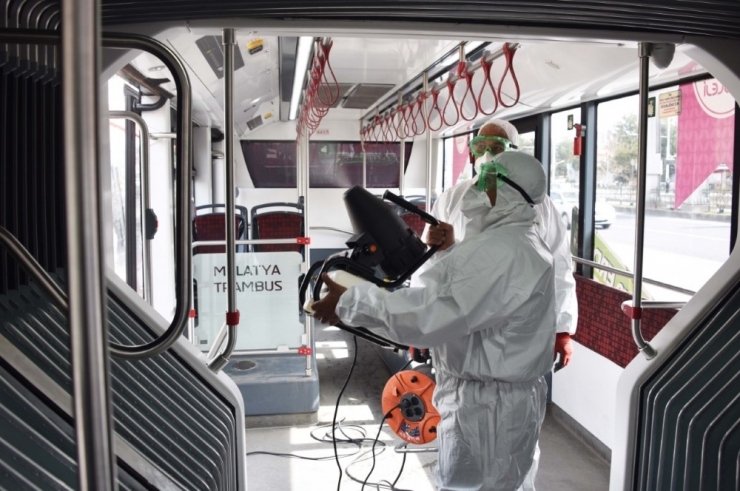Malatya’da Toplu Taşıma Araçları Her Gün Dezenfekte Ediliyor