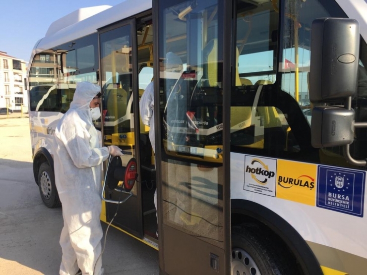 Bursa’da Şehir İçi Otobüslerine Korona Önlemi