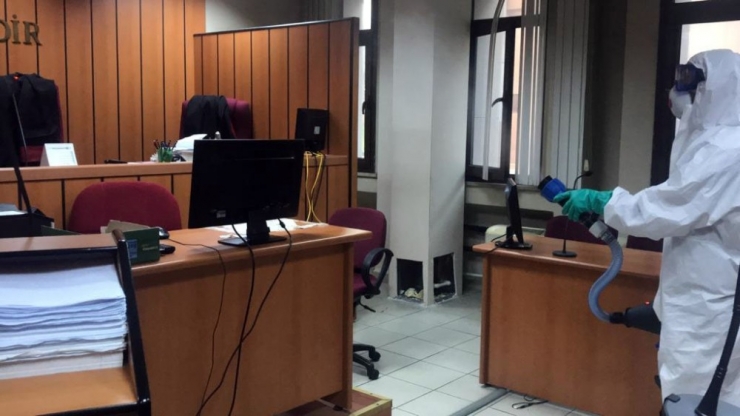 Bakırköy Adliyesi’nde Korona Virüs Temizliği