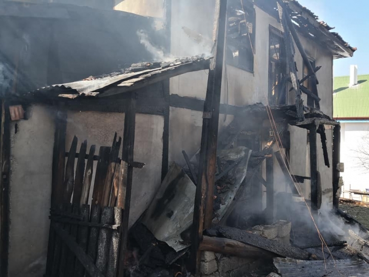 Bolu’da, Yangın Sonucu Ahşap Evde Hasar Oluştu