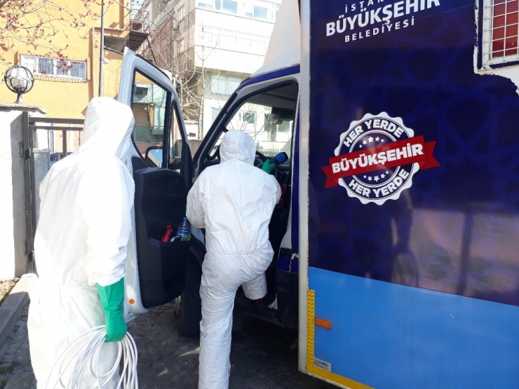 Korona Virüs Karşı Mobil İletişim Araçları Dezenfekte Edildi