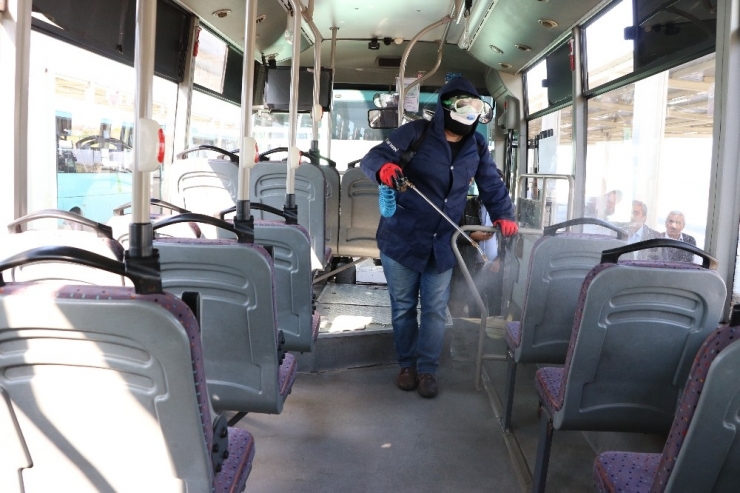 Manisa’da Özel Halk Otobüslerinde Korona Virüsü Önlemi