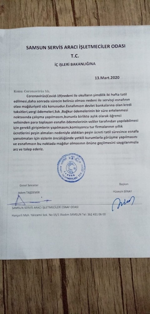 ‘Servisçiler’den Mağdur Olmamak İçin İçişleri Bakanlığı’ndan Talep