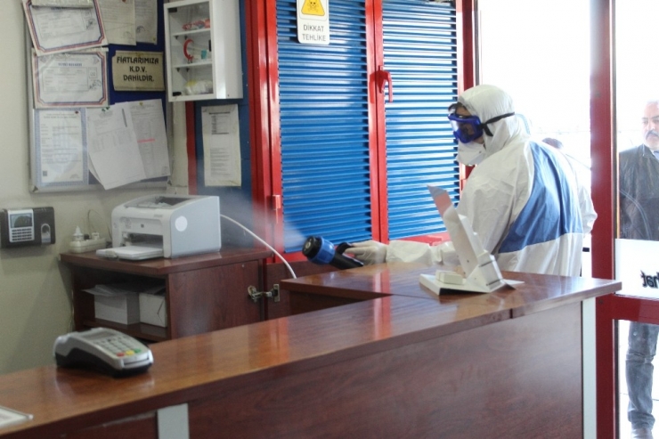 15 Temmuz Demokrasi Otogarı Korona Virüse Karşı Dezenfekte Edildi