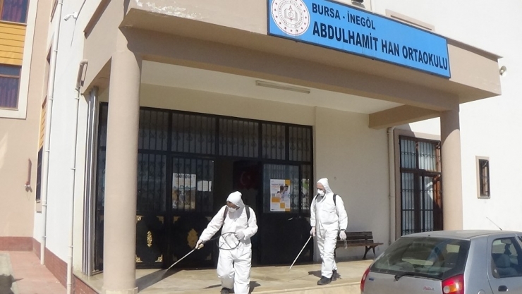 İnegöl’de Korona Virüsü Tedbirleri Devam Ediyor