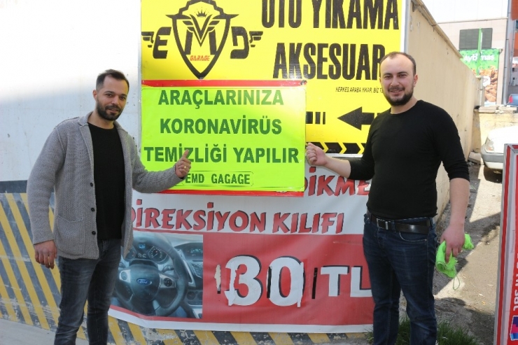Oto Yıkamacıdan ‘Korona Virüsü’ Kampanyası