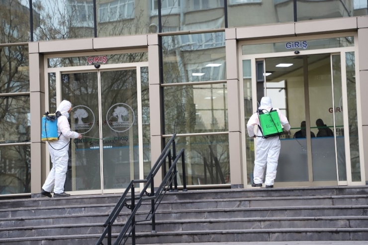 Belediye Binası Dezenfekte Edildi