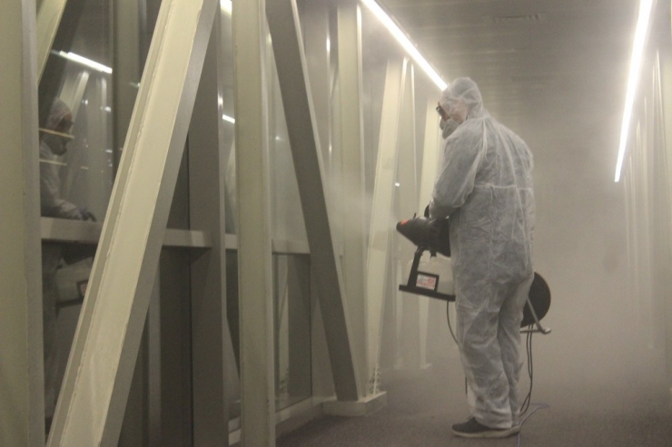 Sabiha Gökçen Havalimanı Korona Virüse Karşı Dezenfekte Edildi