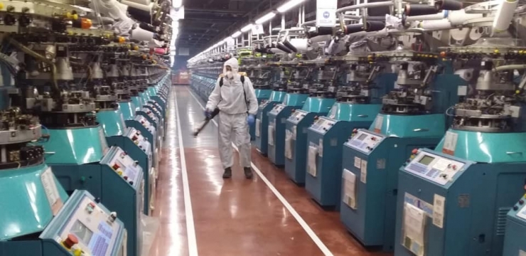 Korona Virüsüne Karşı Fabrika Dezenfekte Edildi