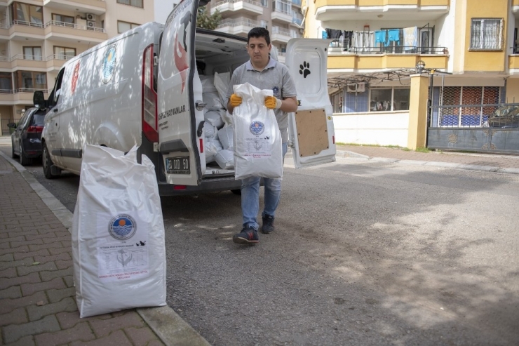 Mersin Büyükşehir Belediyesi, Hayvanseverlere Ayda 2 Ton Mama Dağıtıyor