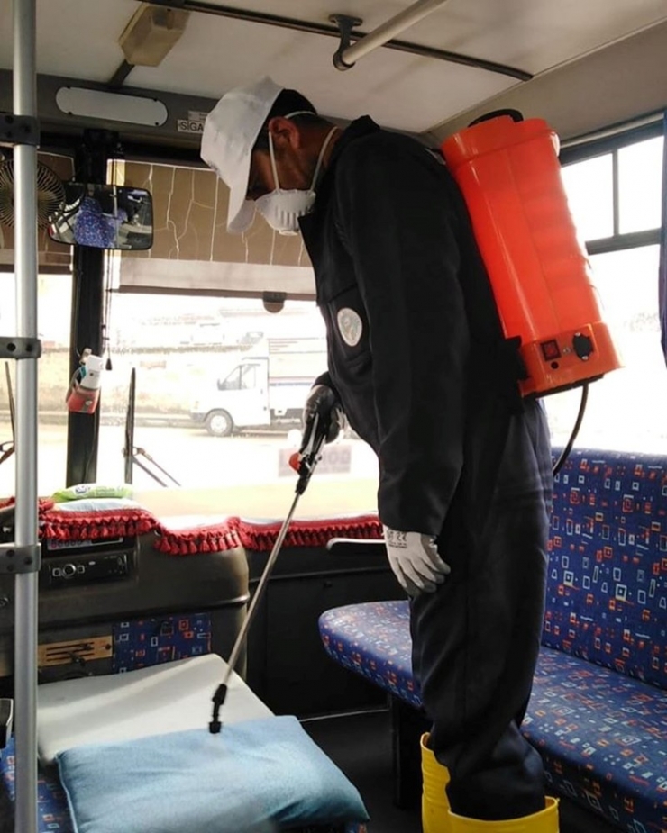 Mut’ta Koronavirüse Karşı 7/24 Dezenfekte Yapılıyor