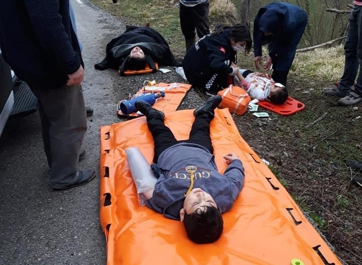 Ordu’da Otomobil Dereye Uçtu: 4 Yaralı