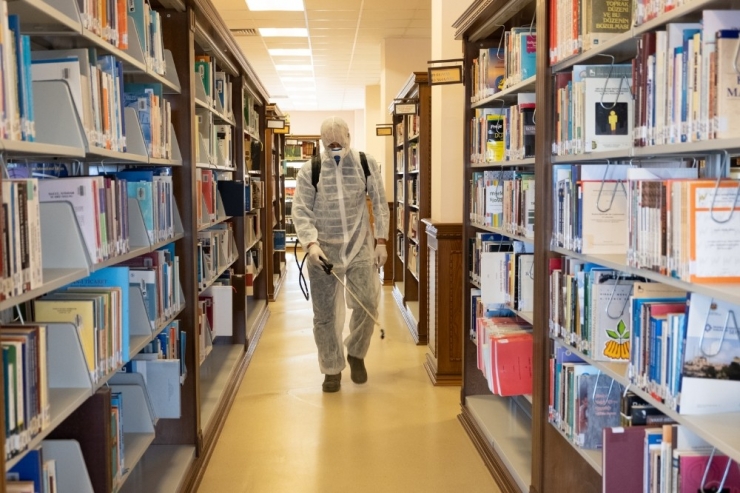 Bşeü’de Korona Virüse Karşı Dezenfeksiyon Çalışması