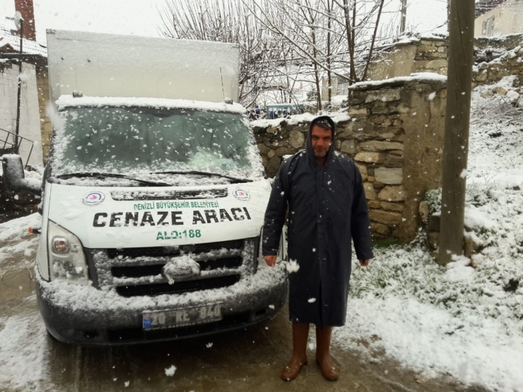 Buldan’ın Yüksek Kesimlerinde Kar Yağışı Etkili Oldu