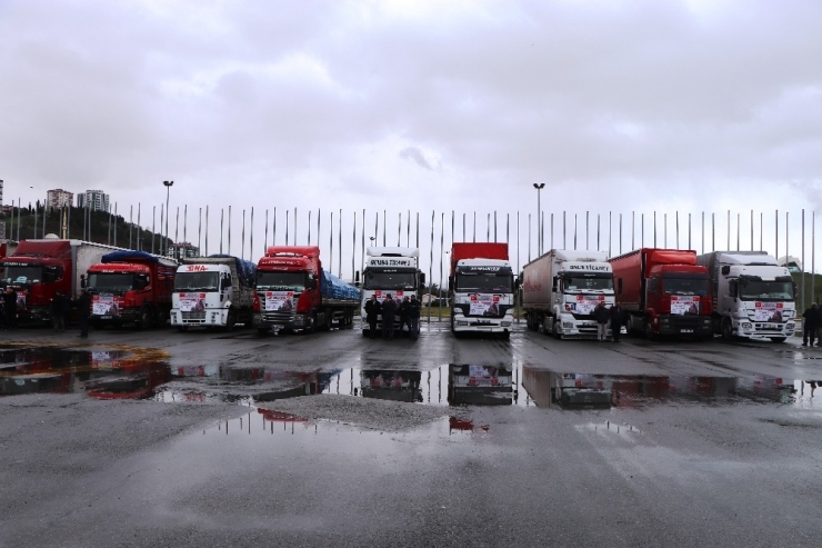 Samsun’dan İdlib’e 13 Tır Dolusu Yardım