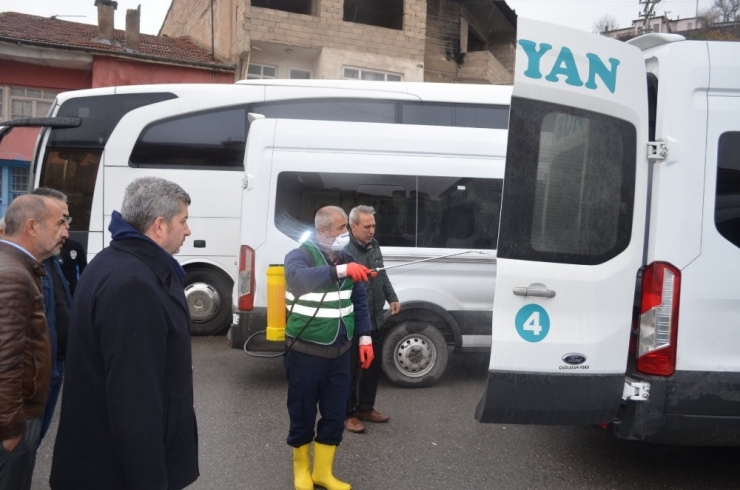 Bünyan’da Toplu Taşıma Araçları Dezenfekte Edildi