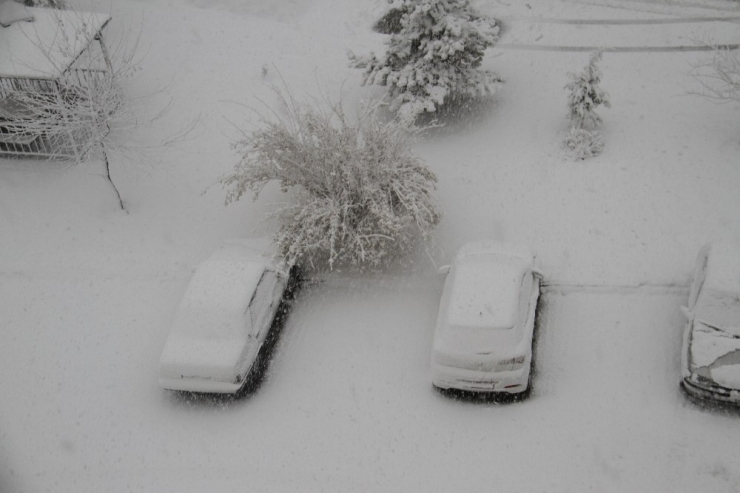 Beyşehir’de Kar Yağışı İlçeyi Beyaza Bürüdü