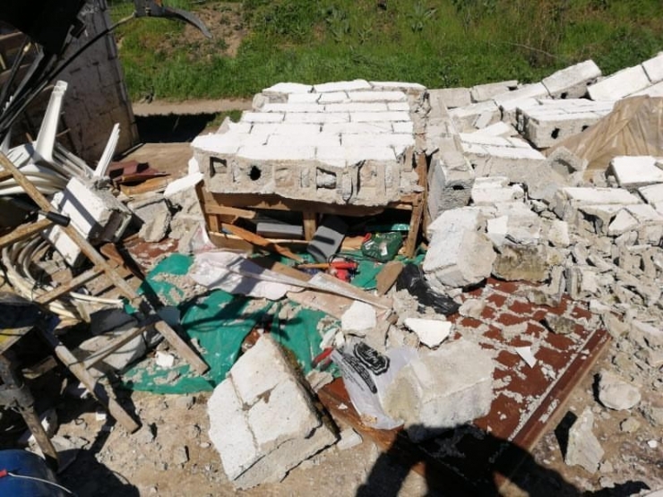 Sece Yaylası’nda Fırtına Hayvan Damlarını Yerle Bir Etti