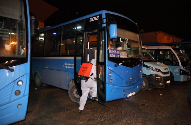 Van’da Toplu Taşıma Araçları 10. Kez Dezenfekte Edildi