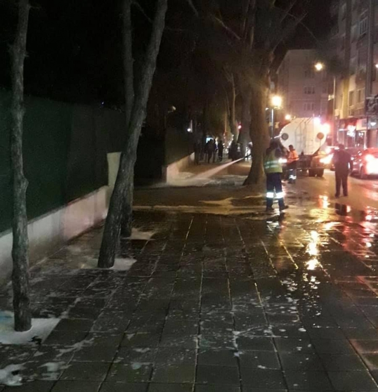 Çorlu’da Dezenfeksiyon İşlemleri Sürüyor