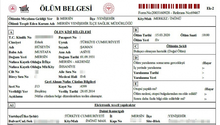 Mersinli İş Adamının Korona Virüsten Öldüğü İddiasına Ailesinden Yalanlama