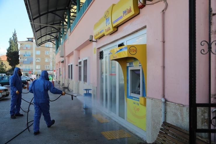 Pamukkale Cadde Ve Sokaklarında Korona Dezenfektesi