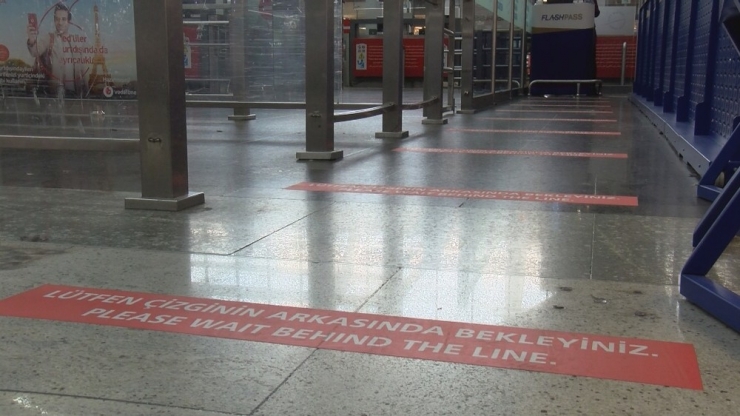 Sabiha Gökçen Havalimanı’nda “ Kırmızı Çizgi” Uygulaması