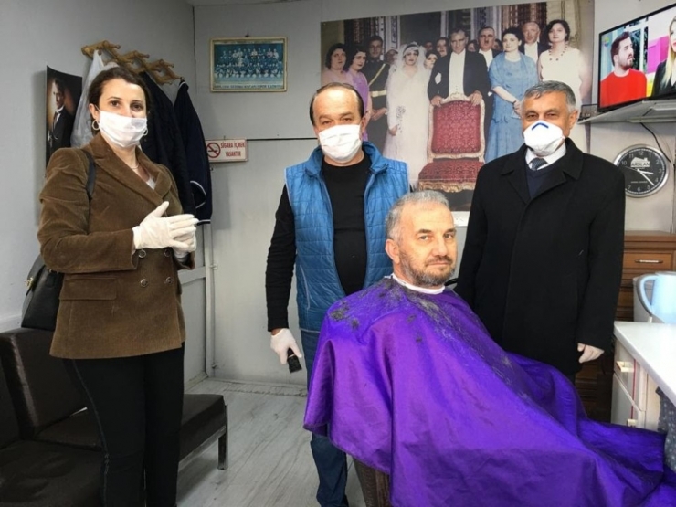 İzmitli Berberler, Korona Virüsü Konusunda Uyarıldı