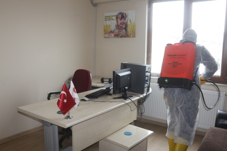 İha Bürosu Korona Virüsüne Karşı Dezenfekte Edildi