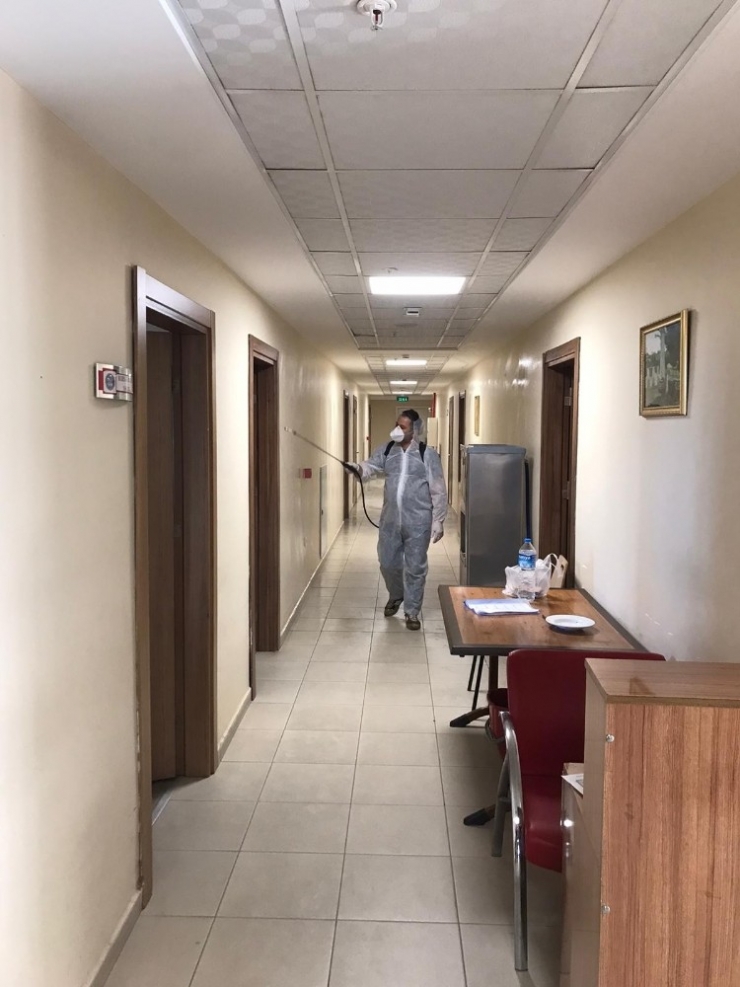 Düzce’de Ki Kyk Yurtları Dezenfekte Edildi