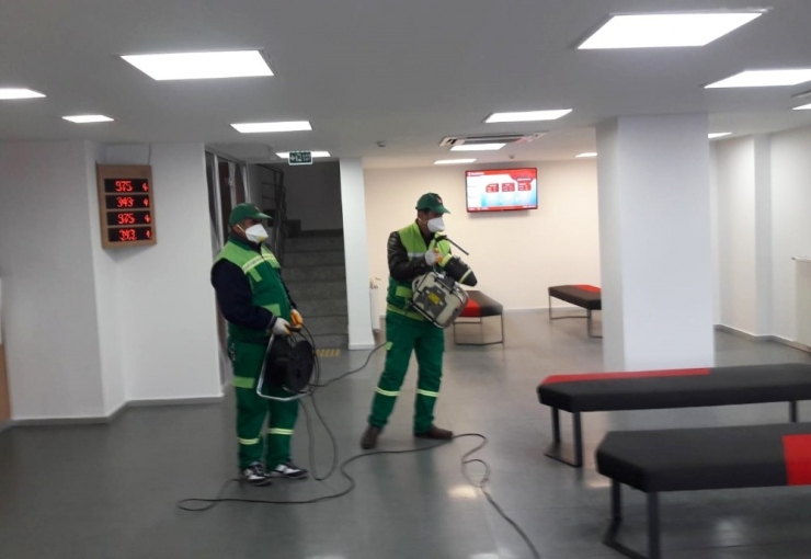 Resmi Kurumlar Korona Virüsüne Karşı Dezenfekte Ediliyor
