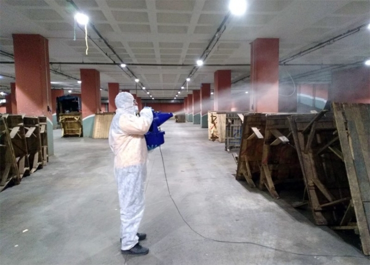 Barampaşa’da ‘Korona’ Dezenfeksiyonu