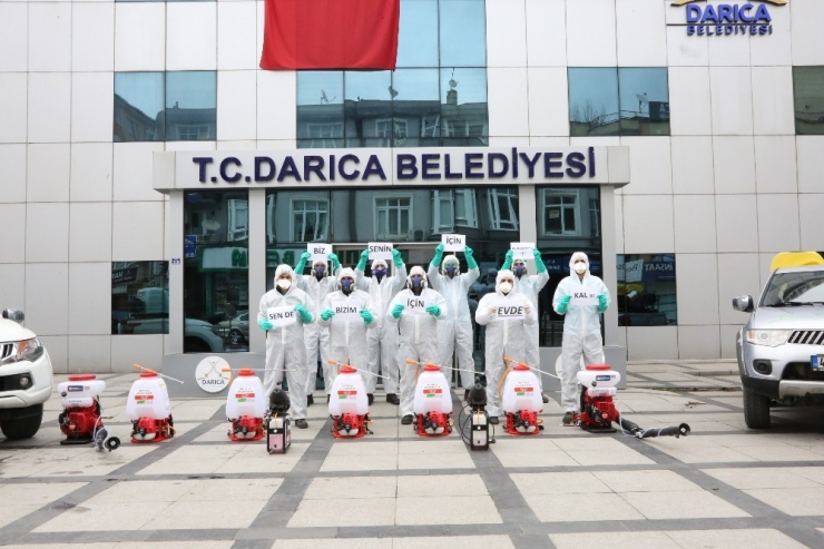 Darıca Belediyesi Ekiplerinden ‘Evde Kal’ Çağrısı