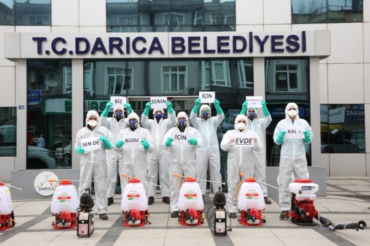 Darıca Belediyesi Ekiplerinden ‘Evde Kal’ Çağrısı