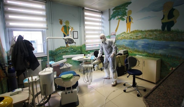 Bayburt’ta Kamu Kurumları Dezenfekte Edildi