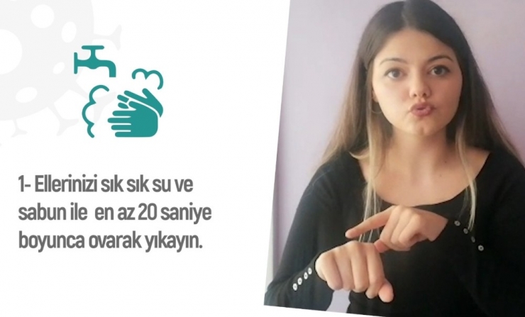 Bozüyük’ten İşaret Dilinde Evde Kalın Çağrısı