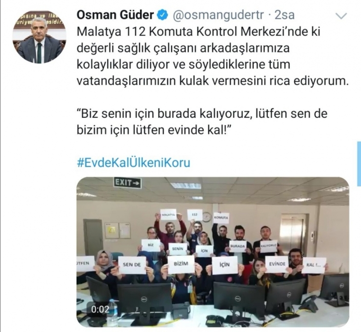 Sağlıkçılardan "Evinizde Kalın” Mesajı